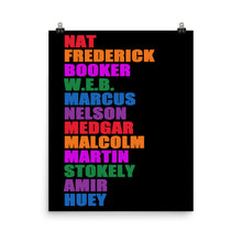 Nat Frederick Booker W.E.B Helvetica Black Lives Colorful Poster