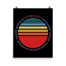 Chakras Meditation Namaste Yoga Edition Mandala Sunset Poster