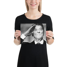 Ronald President Reagan Saluting Drawing Poster