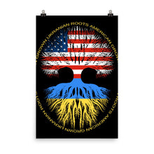 American Grown Ukrainian Roots Ukraine Flag Poster