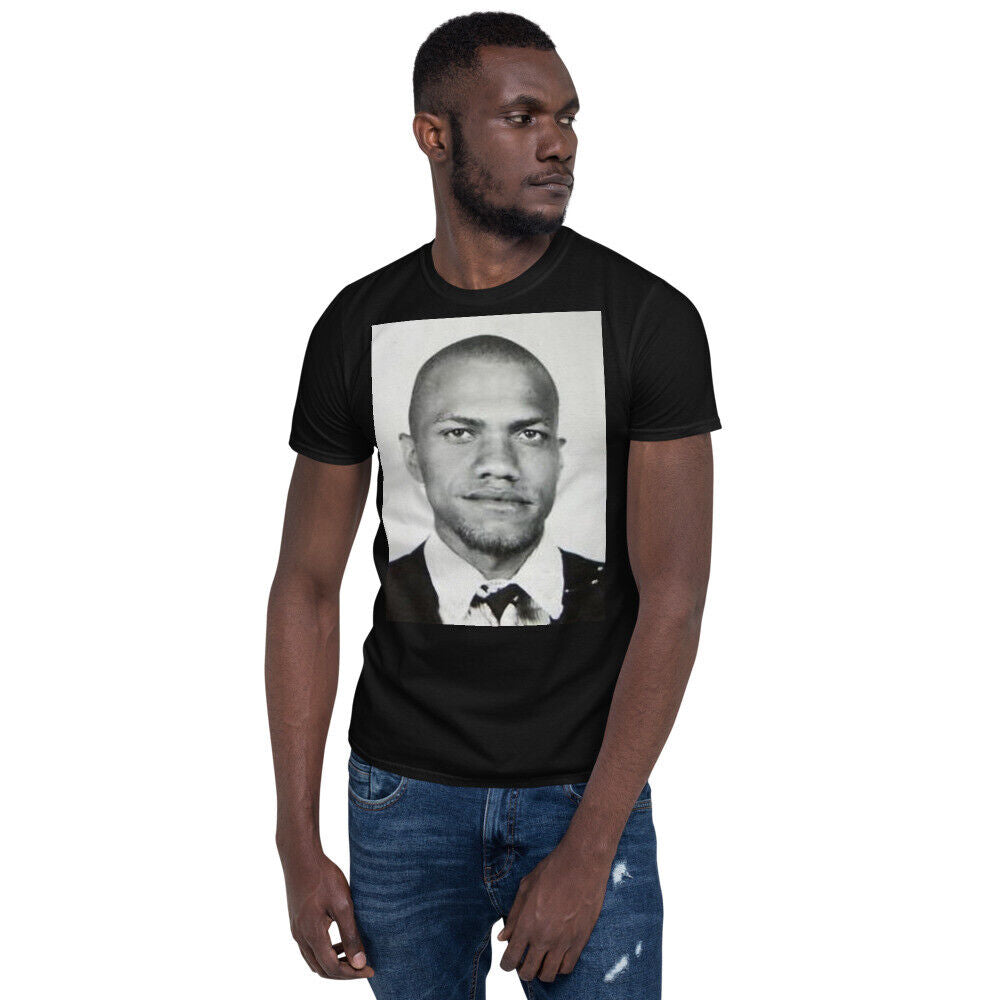 Malcolm X Mug Shot Mugshot Vertical 2 Tee Tees T-Shirt