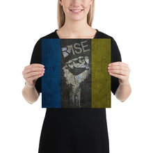 Support Ukraine I Stand With Ukraine Ukrainian Flag Fist Rise Poster