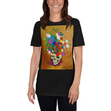 Punk Impressionist Flower Skull Tees Artist T-Shirt