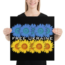 Support Ukraine With Ukrainian Flag Free Ukraine Sunflowers Poster