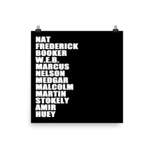 Nat Frederick Booker W.E.B Helvetica Black Lives Poster