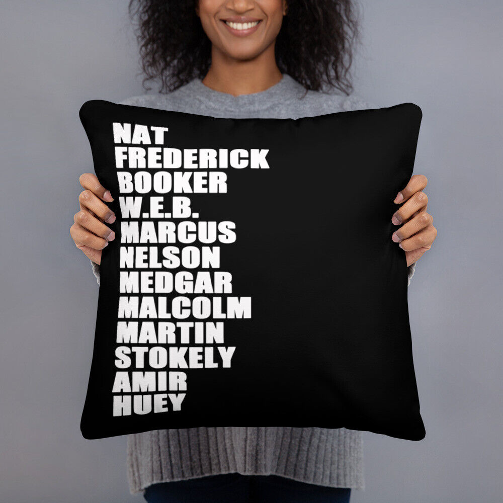 Nat Frederick Booker W.E.B Helvetica Black Lives Basic Pillow