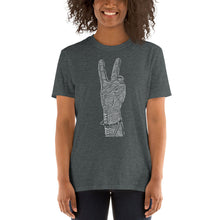 PEACE SIGN LOVE  60s 70s Tie Dye Hippie Hand Love T-Shirt