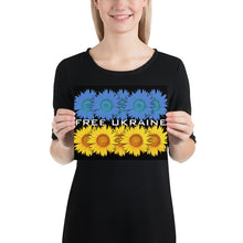 Support Ukraine With Ukrainian Flag Free Ukraine Sunflowers Poster