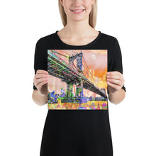 New York City Manhattan Bridge Gold 3 Poster