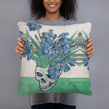 Punk Van Gogh Irises Skull Artist Gifts Pillow