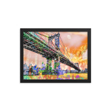 New York City Manhattan Bridge Gold 3 Framed poster