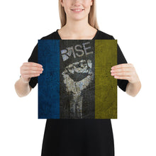 Support Ukraine I Stand With Ukraine Ukrainian Flag Fist Rise Poster