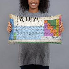 Japan Japanese Periodic Table Of The Elements Vintage Chart Pillow