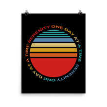 Sobriety Serenity One Day At A Time AA Sober Poster