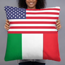 American Flag With Italian Flag Italy Italian Flag American Flag Pillow