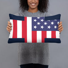 Cool Christian Cross American USA Flag Basic Pillow