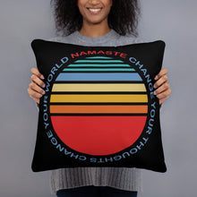 Chakras Meditation Namaste Yoga Edition Mandala Sunset Pillow