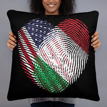 Flag Finger Prints Italy USA Italian Americans Pride Print Basic Pillow