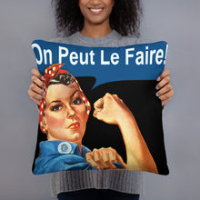 French Rosie The Riveter - We Can Do It France - Feminist Pillow