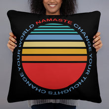 Chakras Meditation Namaste Yoga Edition Mandala Sunset Pillow