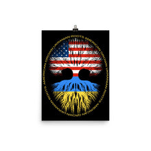 American Grown Ukrainian Roots Ukraine Flag Poster