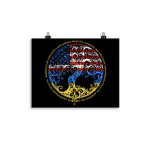 American Grown Ukrainian Roots Ukraine Flag 2 Poster