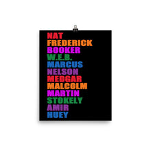 Nat Frederick Booker W.E.B Helvetica Black Lives Colorful Poster