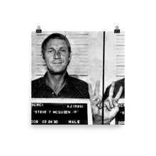 Steve McQueen Mug Shot Horizontal Mugshot Poster