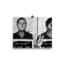 Steve McQueen Mug Shot Horizontal Mugshot Poster