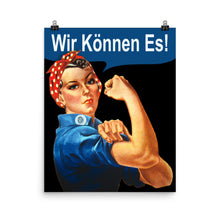 German Rosie The Riveter - We Can Do It Germany - Feminist Poster