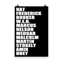 Nat Frederick Booker W.E.B Helvetica Black Lives Poster