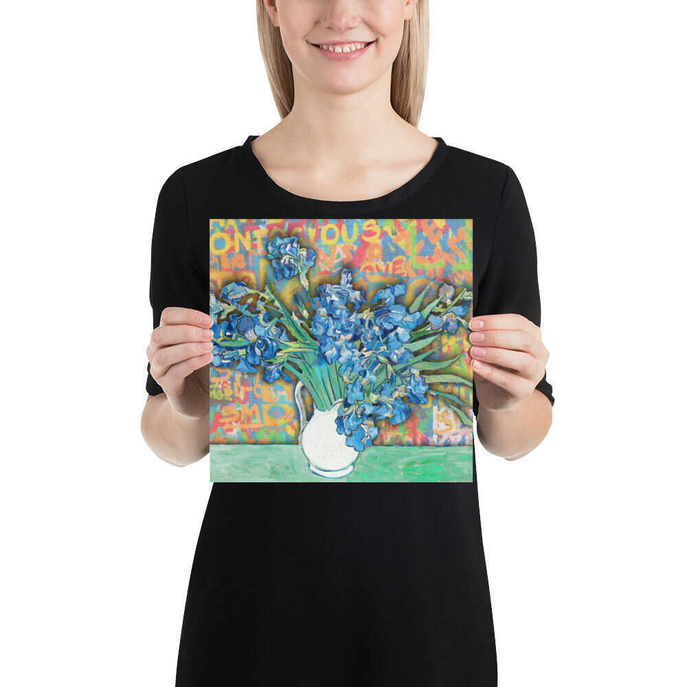 Graffiti Van Gogh Irises Poster