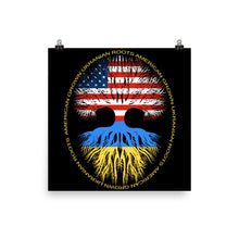 American Grown Ukrainian Roots Ukraine Flag Poster