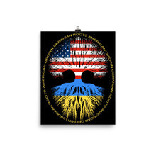 American Grown Ukrainian Roots Ukraine Flag Poster