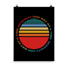 Sobriety Serenity One Day At A Time AA Sober Poster