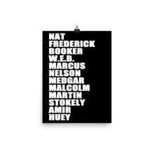 Nat Frederick Booker W.E.B Helvetica Black Lives Poster