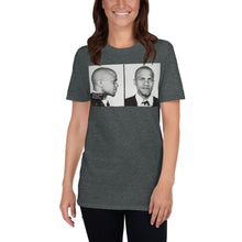 Malcolm X Mug Shot Mugshot 2 Tee Tees Tshirt T-Shirt