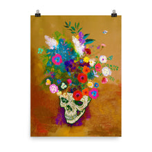 Punk Impressionist Flower Skull Tees Artist Poster