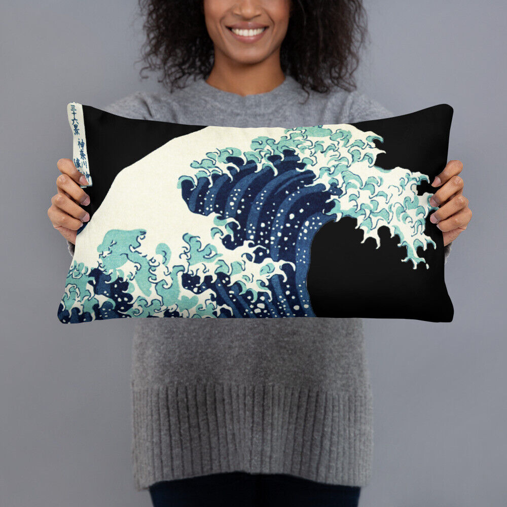 Asian Wave The Great Wave Japan Japanese Art Ocean Water Sea Pillow