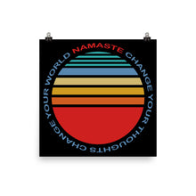 Chakras Meditation Namaste Yoga Edition Mandala Sunset Poster