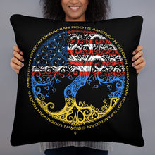 American Grown Ukrainian Roots Ukraine Flag 2 Basic Pillow