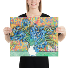 Graffiti Van Gogh Irises Poster