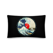 Sobriety Serenity One Day At A Time AA Sober Great Wave Pillow