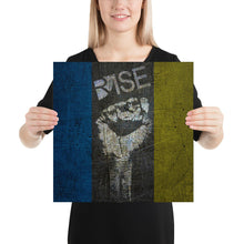 Support Ukraine I Stand With Ukraine Ukrainian Flag Fist Rise Poster