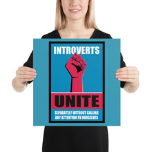 Funny Introvert - Introverts Unite Separately Poster