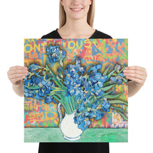 Graffiti Van Gogh Irises Poster