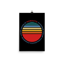 Chakras Meditation Namaste Yoga Edition Mandala Sunset Poster