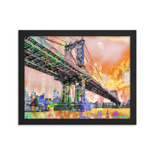 New York City Manhattan Bridge Gold 3 Framed poster