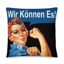 German Rosie The Riveter - We Can Do It Germany - Feminist Pillow