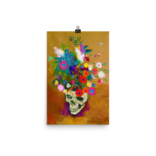 Punk Impressionist Flower Skull Tees Artist Poster